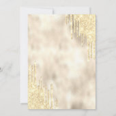 Pearls Prosecco Bow Glitzer Tropfen Einladung (Rückseite)