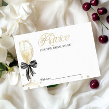 Pearls & Prosecco Brautparty Advice Card