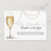 Pearls Prosecco Brautparty Begleitkarte (Vorderseite)