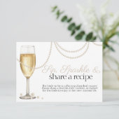 Pearls Prosecco Brautparty Begleitkarte (Stehend Vorderseite)