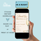 Pearls & Prosecco Brautparty Bridal Brunch Einladung