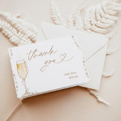 Pearls & Prosecco Brautparty Danke Karte