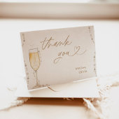 Pearls & Prosecco Brautparty Danke Karte