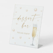 Pearls Prosecco Brautparty Dessert Bar Sockelschild (Vorderseite)