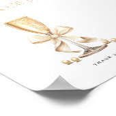 Pearls & Prosecco Brautparty Favoriten Zeichen Poster (Ecke)