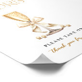 Pearls & Prosecco Brautparty Favoriten Zeichen Poster (Ecke)