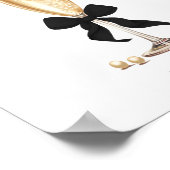 Pearls & Prosecco Brautparty Favoriten Zeichen Poster (Ecke)