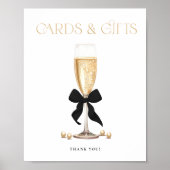 Pearls & Prosecco Brautparty Favoriten Zeichen Poster (Vorne)