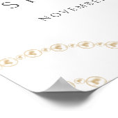 Pearls Prosecco Brautparty-Poster-Schild Digital Poster (Ecke)