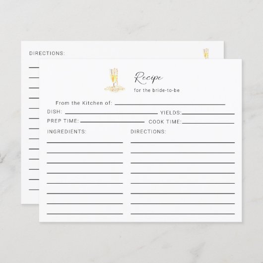 Pearls Prosecco Brautparty Rezept (Vorne/Hinten)