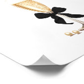 Pearls & Prosecco Brautparty Rezept Karte Poster (Ecke)