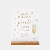 Pearls Prosecco Brautparty schätzt wie viele Perle Acrylschild (Vorderseite)