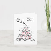 Pearls & Prosecco Brautparty Vielen Dank Dankeskarte (Vorderseite)