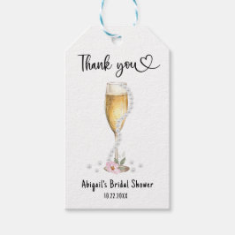 Pearls & Prosecco Brautparty Vielen Dank Geschenkanhänger