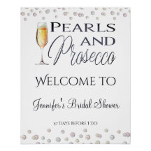 Pearls & Prosecco Brautparty Willkommen