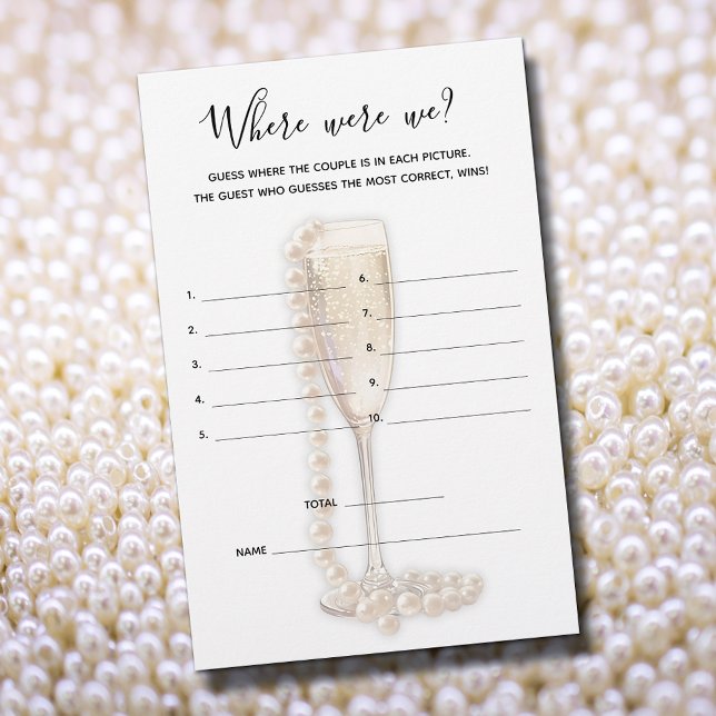 Pearls & Prosecco Brautparty wo wir spielen (Pearls & Prosecco Where Were They Game, 5.5" x 8.5" light weight sheets)