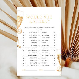 Pearls & Prosecco Brautparty würde sie lieber