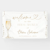 Pearls & Prosecco Bridal Begrüßungszeichen Banner (Horizontal)