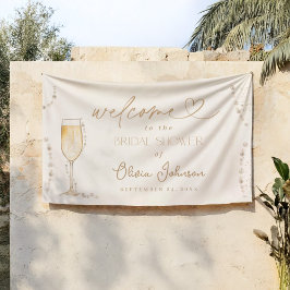 Pearls & Prosecco Bridal Begrüßungszeichen Banner