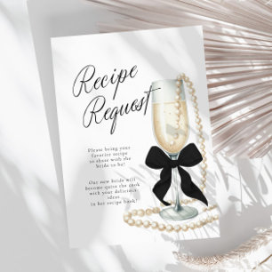 Pearls & Prosecco Bridal Rezept Einschließungskart Begleitkarte