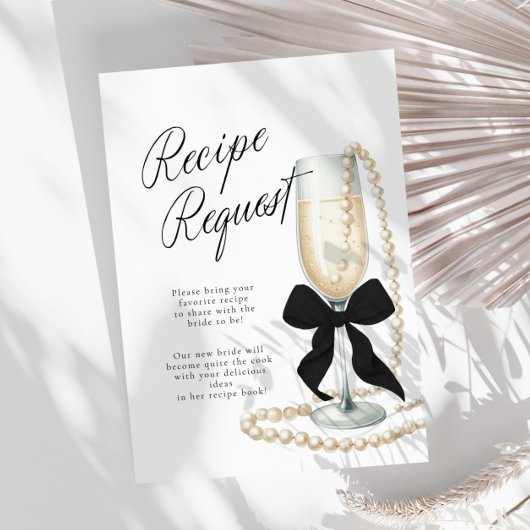 Pearls & Prosecco Bridal Rezept Einschließungskart Begleitkarte