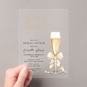Pearls & Prosecco Bridal Shower Acryleinladungen (Insitu (Handheld))