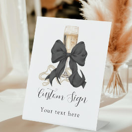 Pearls & Prosecco Bridal Shower Custom Sign Sockelschild