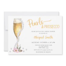 PEARLS & PROSECCO BRIDAL SHOWER Einladung