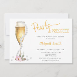 PEARLS & PROSECCO BRIDAL SHOWER Einladung