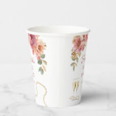 Pearls & Prosecco Bridal Shower Paper cup Pappbecher (Rechts)