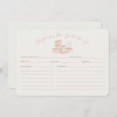 Pearls & Prosecco Bridal Shower Recipe Card Begleitkarte (Vorne/Hinten)