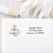 Pearls & Prosecco Bridal Shower Return Address (Insitu)