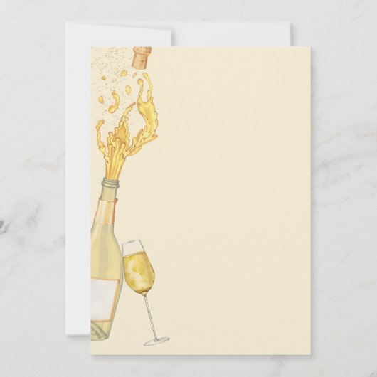 Pearls & Prosecco Champagne Bow Brautparty Einladung (Rückseite)