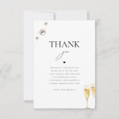 Pearls Prosecco Champagne Brautparty Vielen Dank Dankeskarte (Vorderseite)