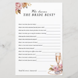 Pearls Prosecco, der das beste Spiel der Braut ken