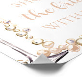 Pearls Prosecco Die Braut mit Liebe duschen Poster (Ecke)