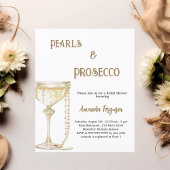 Pearls Prosecco elegante Bridal Dusche Einladung