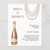 Pearls Prosecco elegantes Brautparty (Vorderseite)