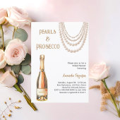 Pearls Prosecco elegantes Brautparty Einladung