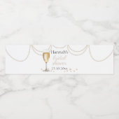 Pearls Prosecco elegantes Brautparty vielen Dank Wasserflaschenetikett (Einzelnes Label)