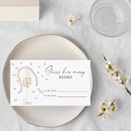 Pearls & Prosecco - erraten Sie wie viele Küsse Begleitkarte