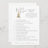 Pearls Prosecco Game Card Brautparty suchen Einladung (Vorne/Hinten)