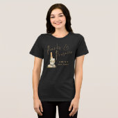 Pearls Prosecco Gold Trauzeugin Name Hen Party Tri-Blend Shirt (Vorderseite voll)