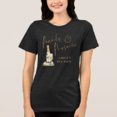 Pearls Prosecco Gold Trauzeugin Name Hen Party Tri-Blend Shirt (Vorderseite)