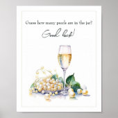 Pearls & Prosecco Guessing Brautparty Poster (Vorne)