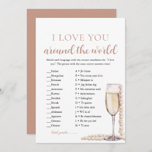 Pearls & Prosecco I Liebe Sie um das Weltspiel Einladung
