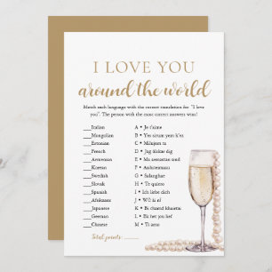 Pearls & Prosecco I Liebe Sie um das Weltspiel Einladung