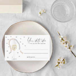 Pearls & Prosecco - Ideen für die Datumsnacht \ Da Begleitkarte