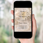 Pearls Prosecco luxury Bridal Shower Einladung