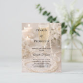Pearls Prosecco luxury Bridal Shower invitation (Stehend Vorderseite)